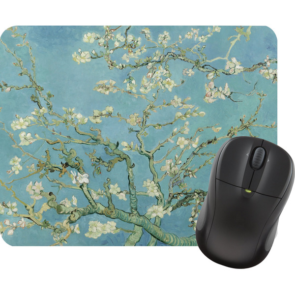 Custom Almond Blossoms (Van Gogh) Rectangular Mouse Pad