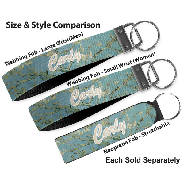 Apple Blossoms (Van Gogh) Multiple Key Ring comparison sizes