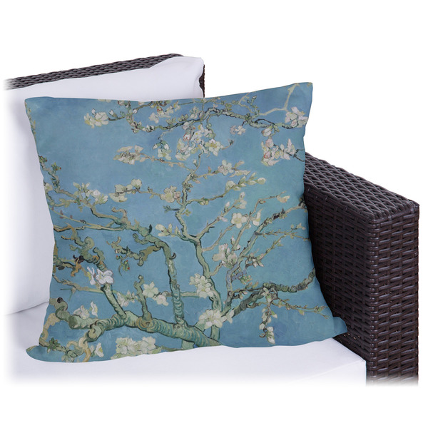 Custom Almond Blossoms (Van Gogh) Outdoor Pillow