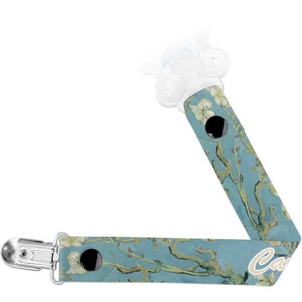 Custom Almond Blossoms (Van Gogh) Pacifier Clip
