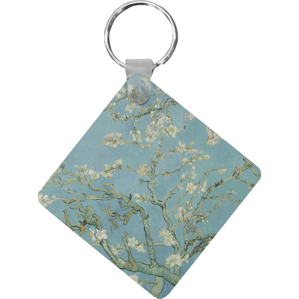 Custom Almond Blossoms (Van Gogh) Diamond Plastic Keychain