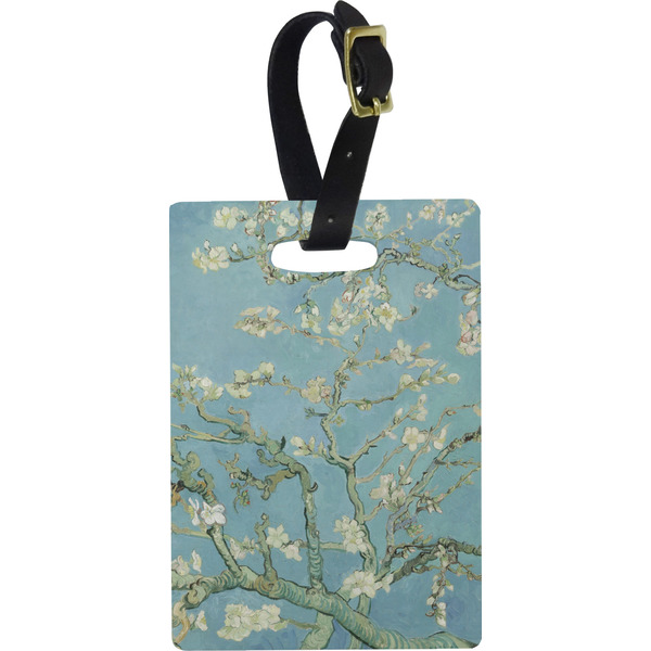 Custom Almond Blossoms (Van Gogh) Plastic Luggage Tag - Rectangular