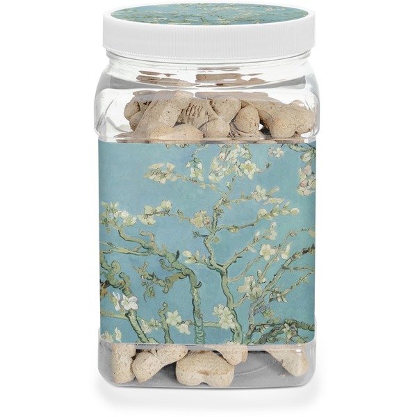 Custom Almond Blossoms (Van Gogh) Dog Treat Jar