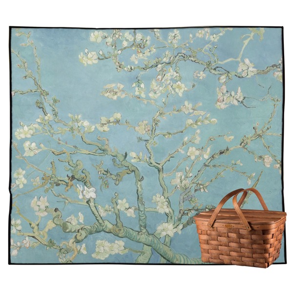 Custom Almond Blossoms (Van Gogh) Outdoor Picnic Blanket