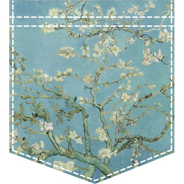 Custom Almond Blossoms (Van Gogh) Iron On Faux Pocket