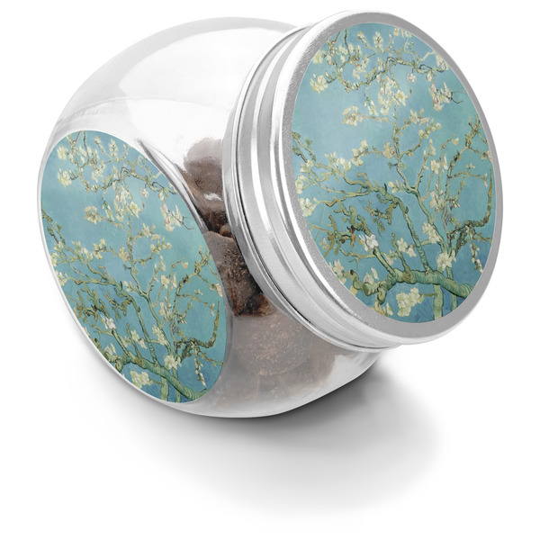 Custom Almond Blossoms (Van Gogh) Puppy Treat Jar