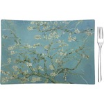 Almond Blossoms (Van Gogh) Glass Rectangular Appetizer / Dessert Plate