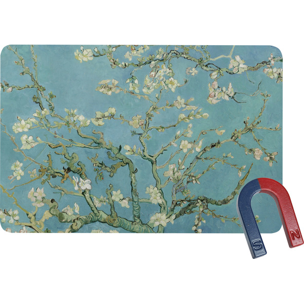 Custom Almond Blossoms (Van Gogh) Rectangular Fridge Magnet