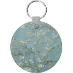 Almond Blossoms (Van Gogh) Round Plastic Keychain