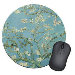 Almond Blossoms (Van Gogh) Round Mouse Pad