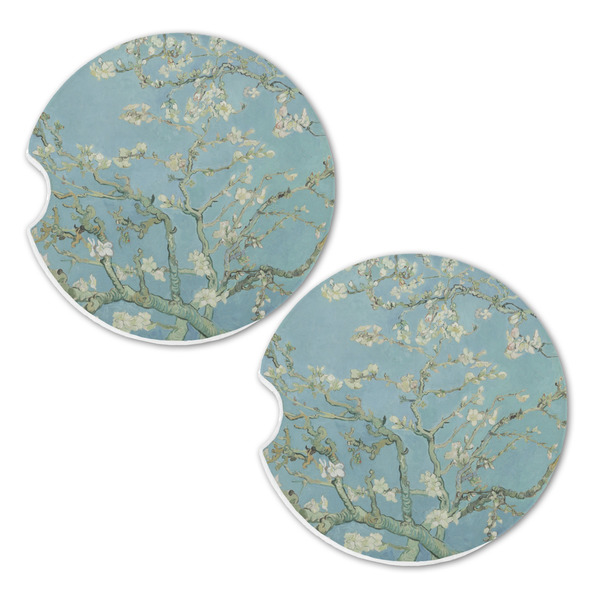 Apple Blossoms (Van Gogh) Sandstone Car Coasters - Set of 2