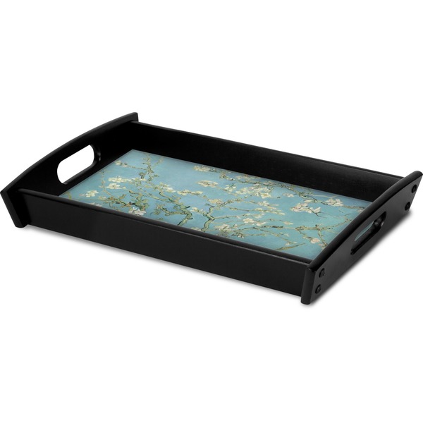 Apple Blossoms (Van Gogh) Serving Tray Black - Corner