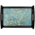Almond Blossoms (Van Gogh) Black Wooden Tray - Small