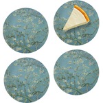 Almond Blossoms (Van Gogh) Set of 4 Glass Appetizer / Dessert Plate 8"