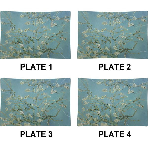 Apple Blossoms (Van Gogh) Set of Rectangular Appetizer / Dessert Plates (Approval)