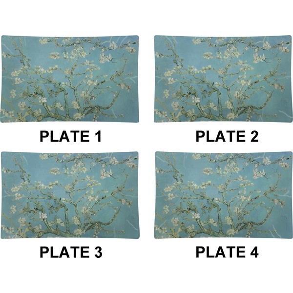 Apple Blossoms (Van Gogh) Set of Rectangular Dinner Plates (Approval)