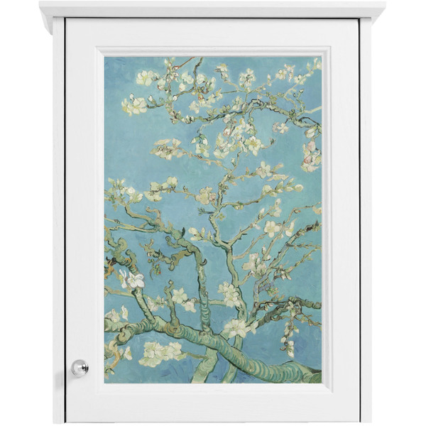 Apple Blossoms (Van Gogh) Single White Cabinet Decal