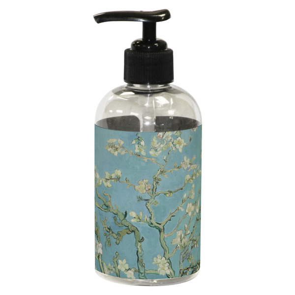 Custom Almond Blossoms (Van Gogh) Plastic Soap / Lotion Dispenser (8 oz - Small - Black)