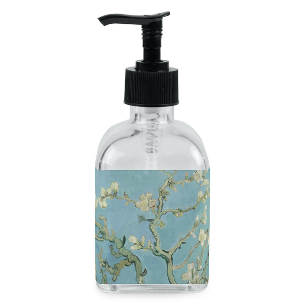 Custom Almond Blossoms (Van Gogh) Glass Soap & Lotion Bottle - Single Bottle