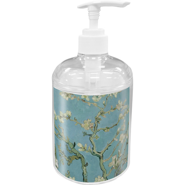 Custom Almond Blossoms (Van Gogh) Acrylic Soap & Lotion Bottle