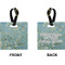 Apple Blossoms (Van Gogh) Square Luggage Tag (Front + Back)