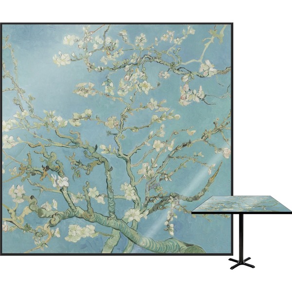 Custom Almond Blossoms (Van Gogh) Square Table Top