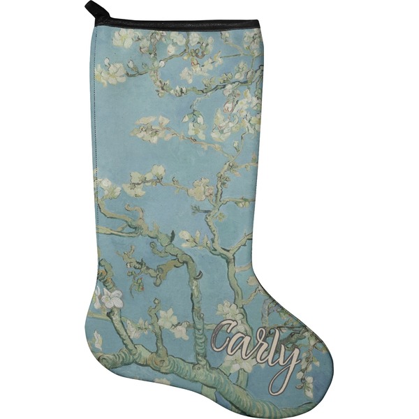 Custom Almond Blossoms (Van Gogh) Holiday Stocking - Neoprene