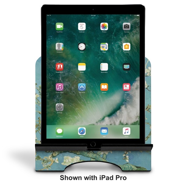 Apple Blossoms (Van Gogh) Stylized Tablet Stand - Front with ipad