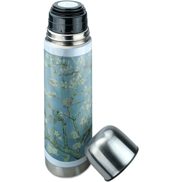 Apple Blossoms (Van Gogh) Thermos - Lid Off