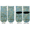 Apple Blossoms (Van Gogh) Toddler Ankle Socks - Double Pair - Front and Back - Apvl