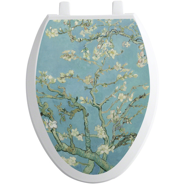 Custom Almond Blossoms (Van Gogh) Toilet Seat Decal - Elongated