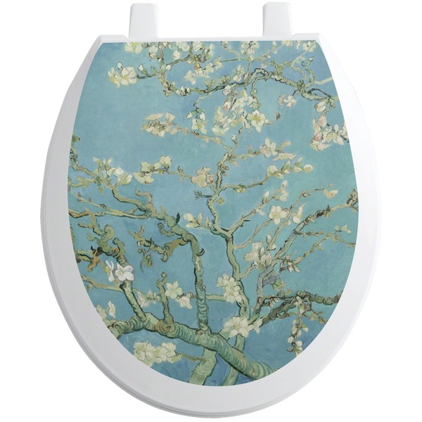 Custom Almond Blossoms (Van Gogh) Toilet Seat Decal - Round