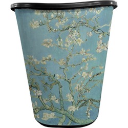 Almond Blossoms (Van Gogh) Waste Basket - Double Sided (Black)