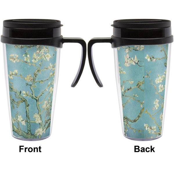 Apple Blossoms (Van Gogh) Travel Mug with Black Handle - Approval