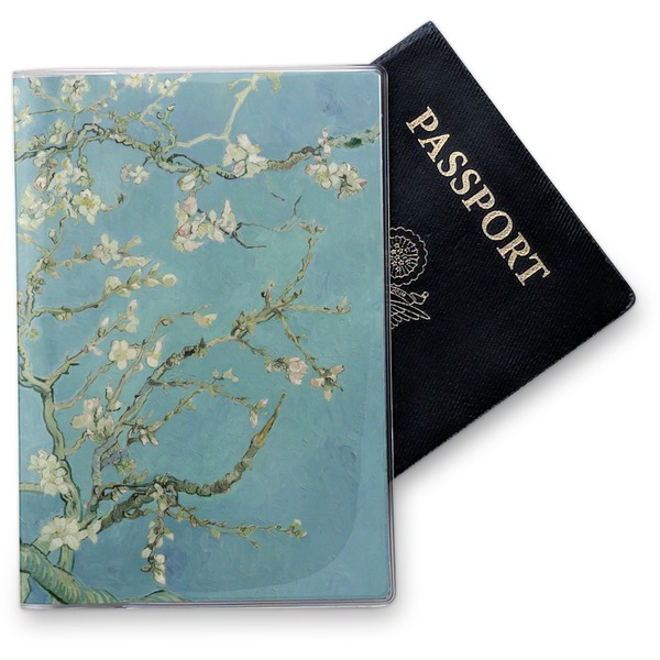 Custom Almond Blossoms (Van Gogh) Vinyl Passport Holder