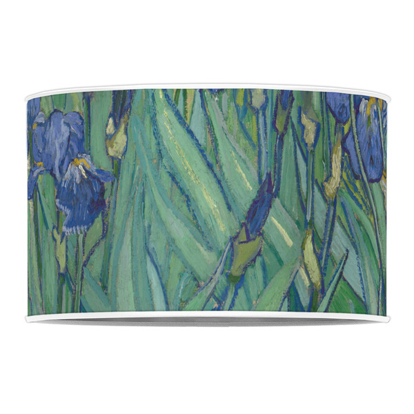 Irises (Van Gogh) 12" Drum Lampshade - FRONT (Poly Film)