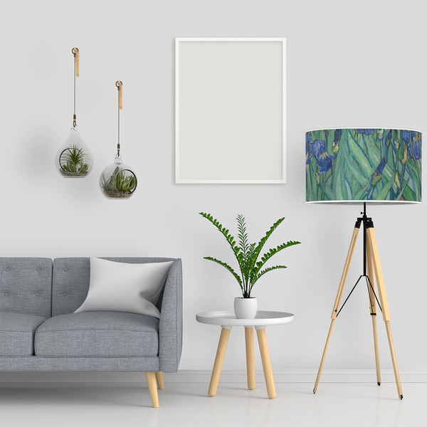 Irises (Van Gogh) 12" Drum Lampshade - LIFESTYLE
