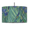 Irises (Van Gogh) 12" Drum Lampshade - PENDANT (Fabric)