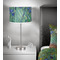 Irises (Van Gogh) 13 inch drum lamp shade - in room
