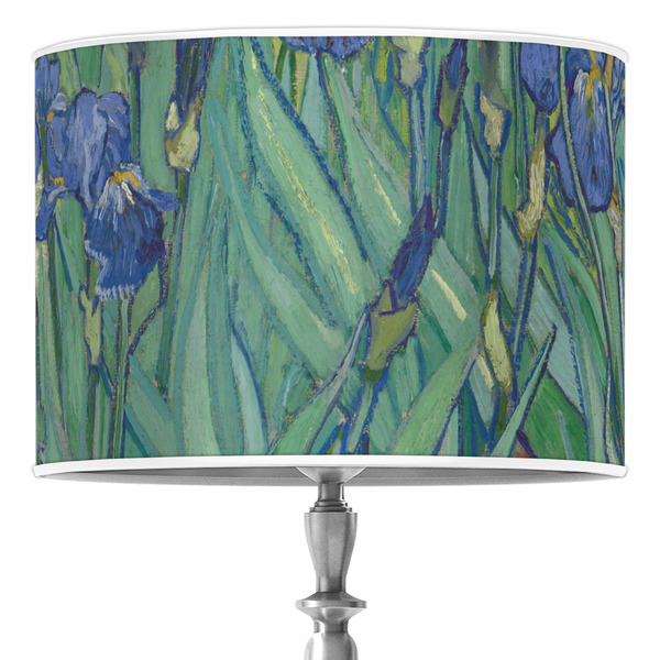 Custom Irises (Van Gogh) 16" Drum Lamp Shade - Poly-film