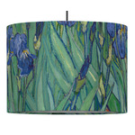 Irises (Van Gogh) 16" Drum Pendant Lamp - Fabric