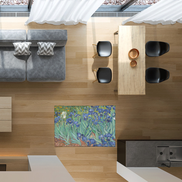 Irises (Van Gogh) 2'x3' Indoor Area Rugs - IN CONTEXT