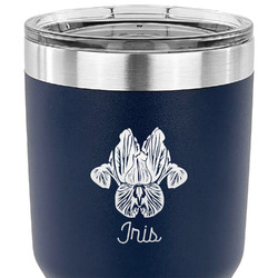 Irises (Van Gogh) 30 oz Stainless Steel Tumbler - Navy - Double Sided