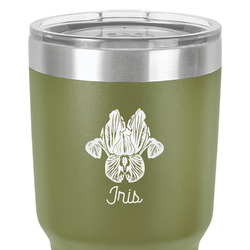 Irises (Van Gogh) 30 oz Stainless Steel Tumbler - Olive - Single-Sided