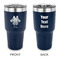 Irises (Van Gogh) 30 oz Stainless Steel Ringneck Tumblers - Navy - Double Sided - APPROVAL
