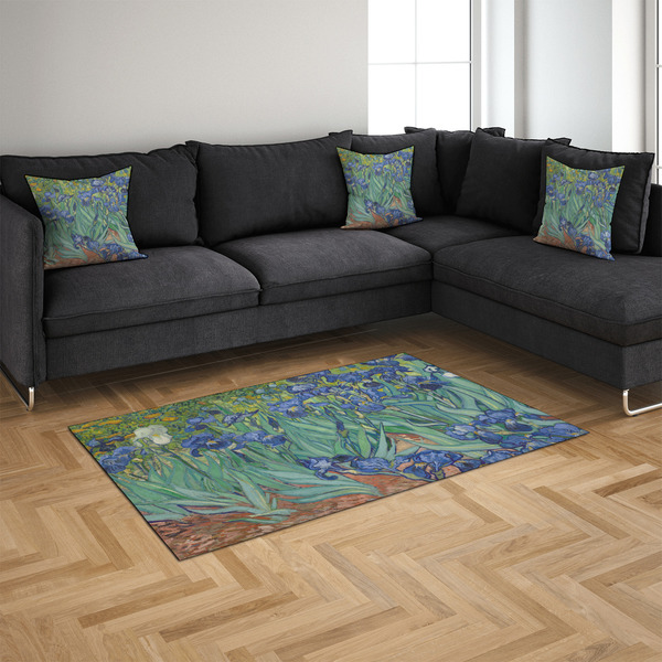 Irises (Van Gogh) 4'x6' Indoor Area Rugs - IN CONTEXT