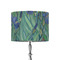 Irises (Van Gogh) 8" Drum Lampshade - ON STAND (Fabric)