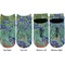Irises (Van Gogh) Adult Ankle Socks - Double Pair - Front and Back - Apvl