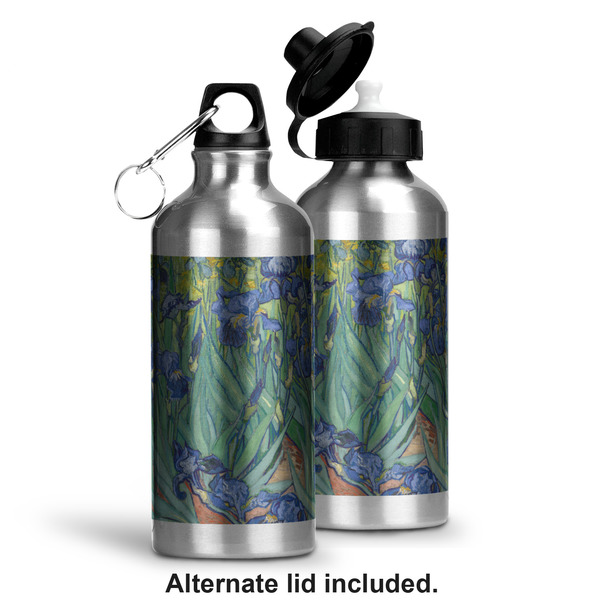 Irises (Van Gogh) Aluminum Water Bottle - Alternate lid options