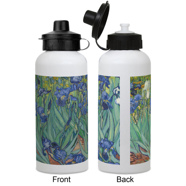 Irises (Van Gogh) Aluminum Water Bottle - White APPROVAL